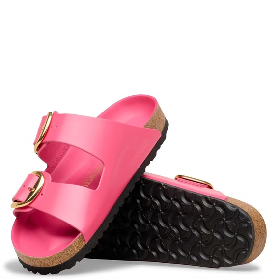 Birkenstock Arizona Big Buckle Sandaler, High-Shine Fuchsia Tulip 